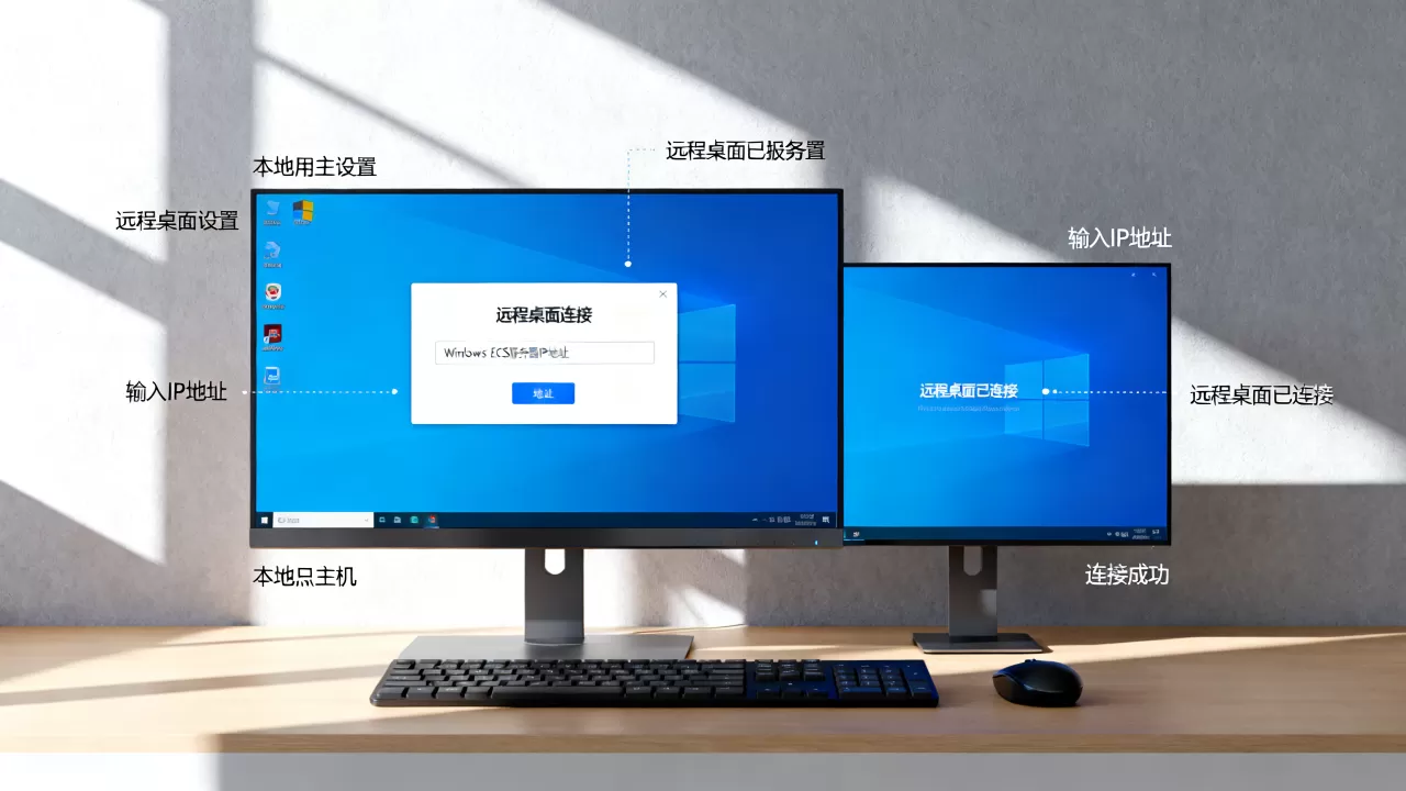 服务器怎么配置远程桌面_通过本地Windows主机登录Windows ECS 服务器怎么配置远程桌面_通过本地Windows主机登录Windows ECS