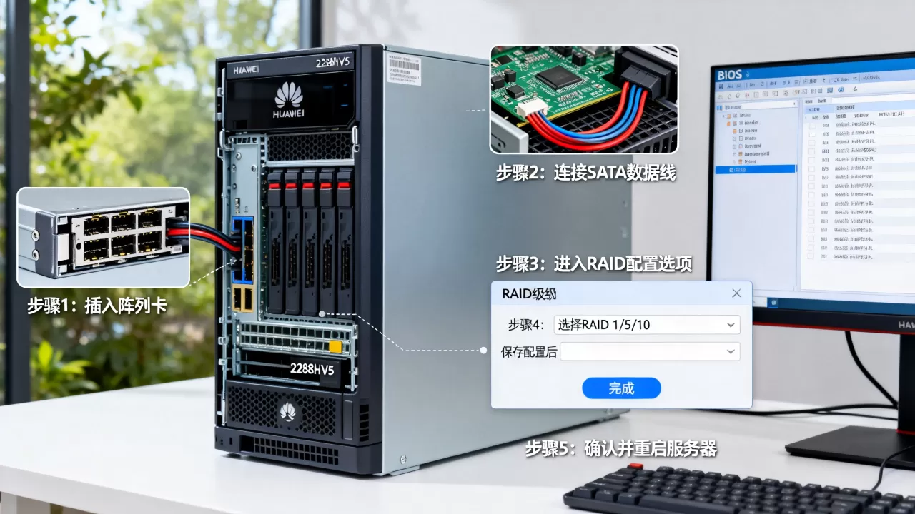华为2288h v5服务器怎么做raid,配置步骤是什么 华为2288h v5服务器怎么做raid,配置步骤是什么