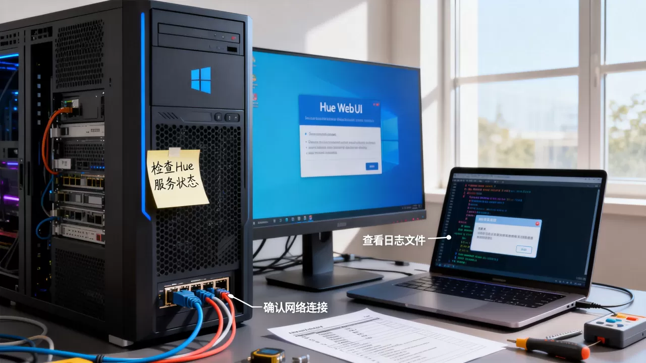 Windows服务器Hue WebUI打不开?怎么回事? Windows服务器Hue WebUI打不开?怎么回事?