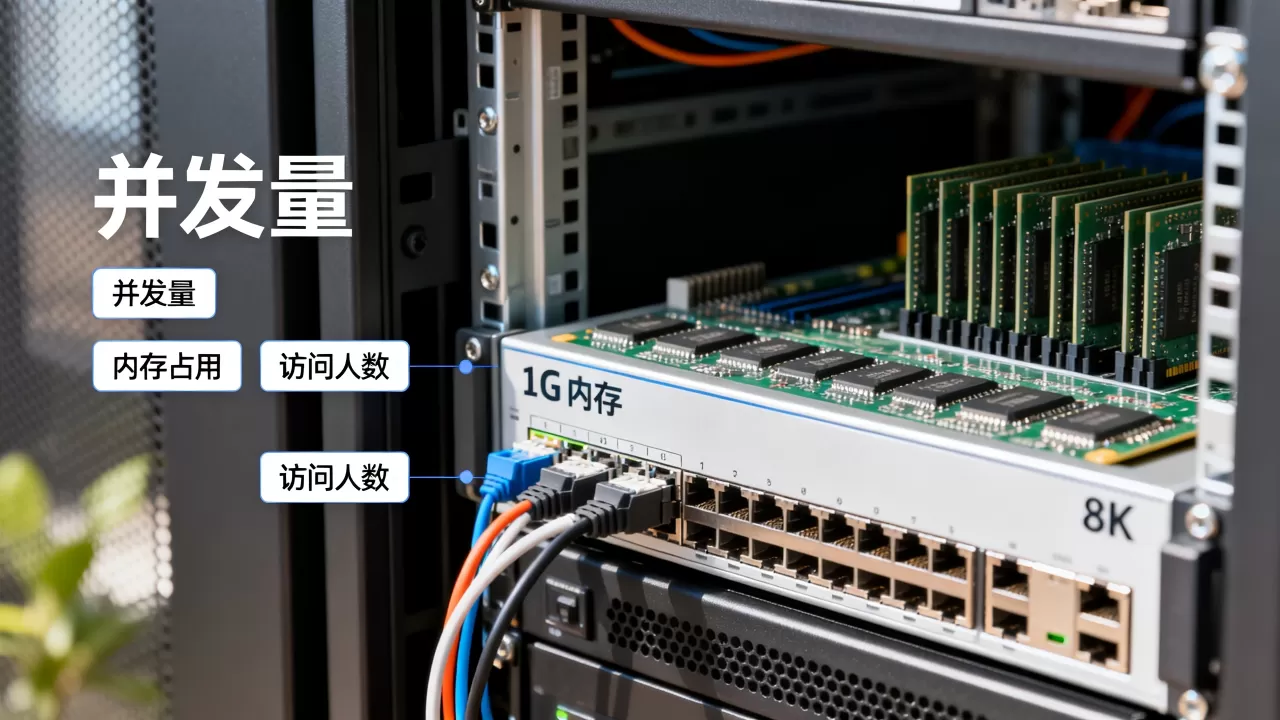 服务器1g内存能支持多少人访问?,网站并发量多少? 服务器1g内存能支持多少人访问?,网站并发量多少?