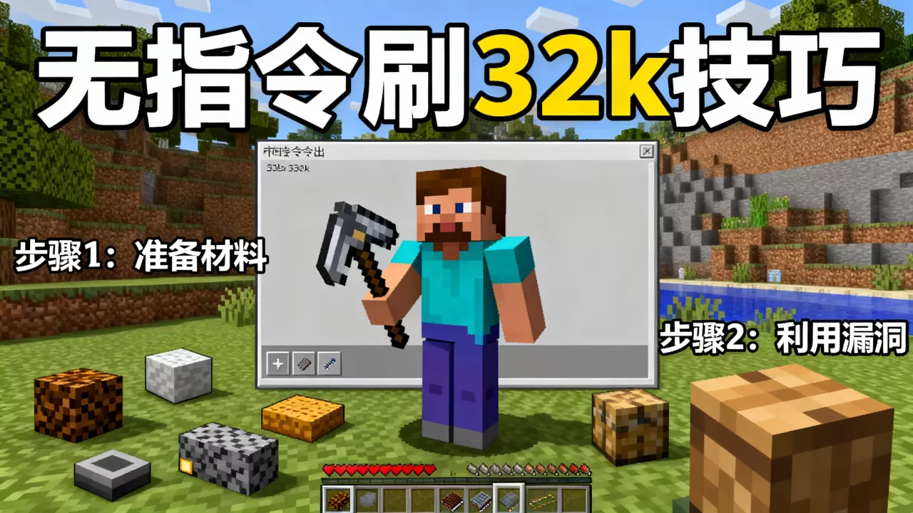 我的世界服务器无指令怎么刷出32k?,有什么技巧 我的世界服务器无指令怎么刷出32k?,有什么技巧