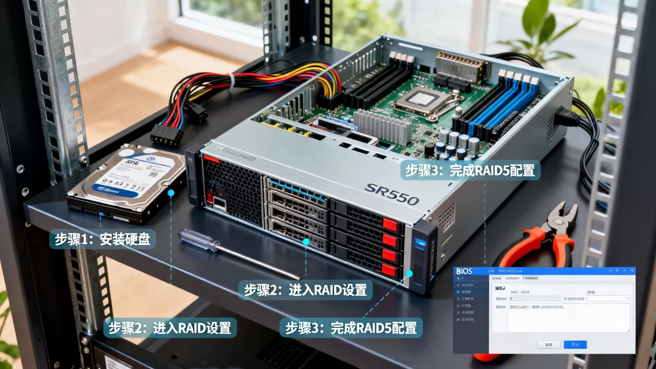 服务器SR550如何配置RAID5?,安装环境步骤是什么? 服务器SR550如何配置RAID5?,安装环境步骤是什么?
