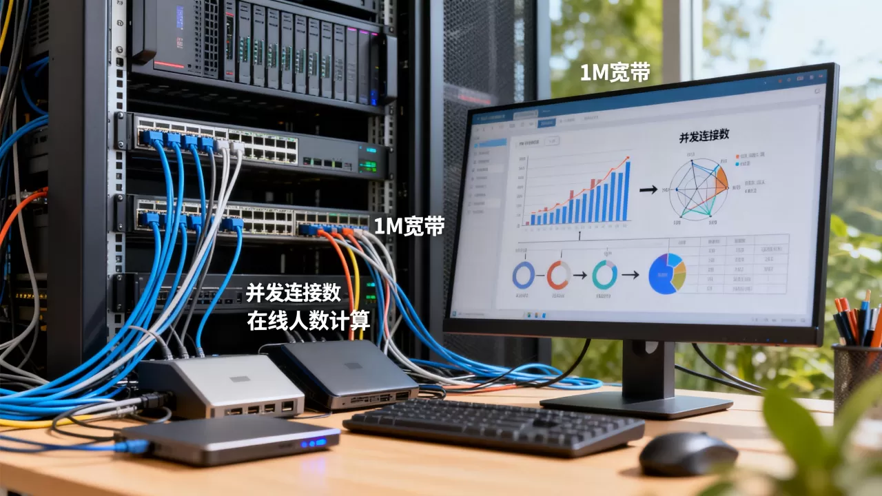 服务器1m宽带可以在线多少人?,怎么计算在线人数 服务器1m宽带可以在线多少人?,怎么计算在线人数