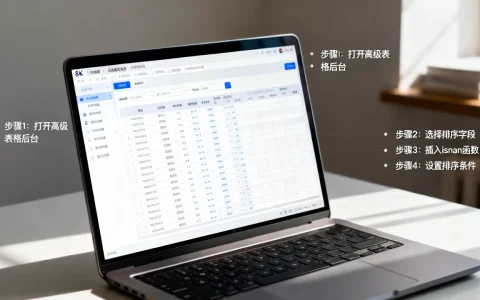 isnan函数在高级表格后台排序中怎么用，有哪些步骤