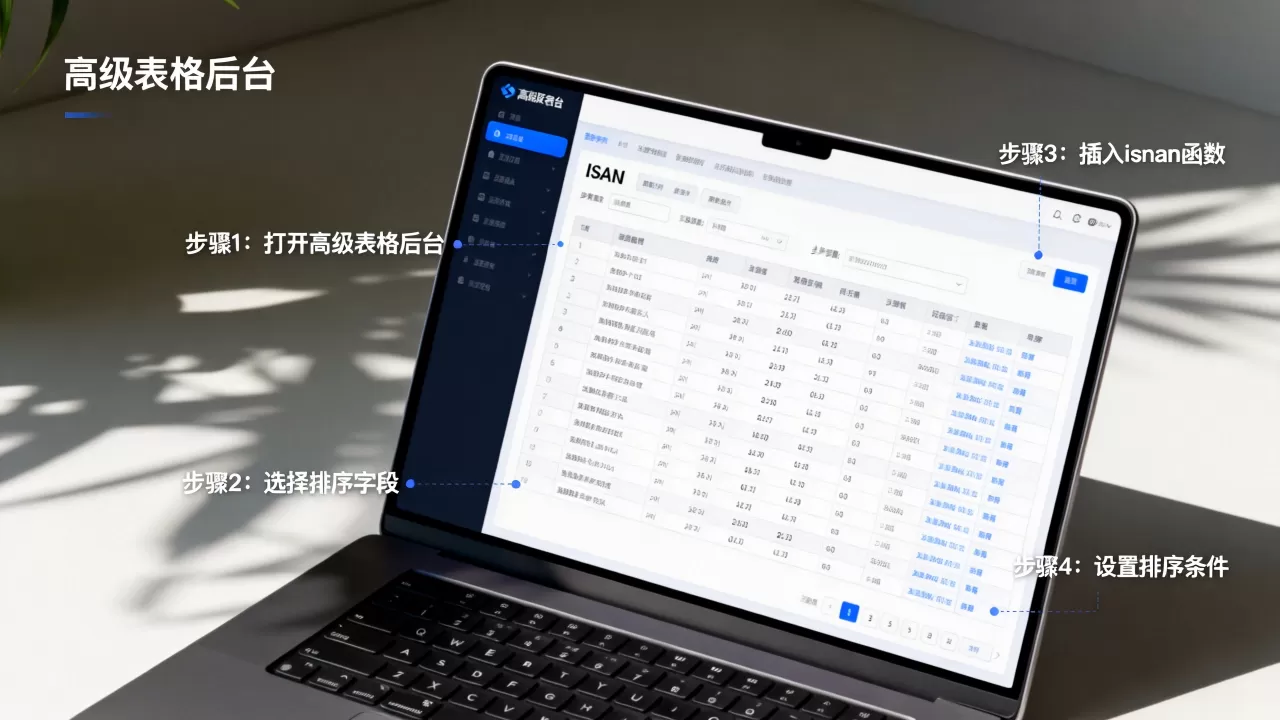isnan函数在高级表格后台排序中怎么用,有哪些步骤 isnan函数在高级表格后台排序中怎么用,有哪些步骤
