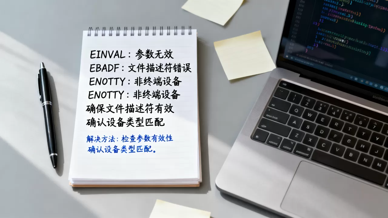 ioctl函数错误码有哪些常见类型及解决方法?,如何解决? ioctl函数错误码有哪些常见类型及解决方法?,如何解决?