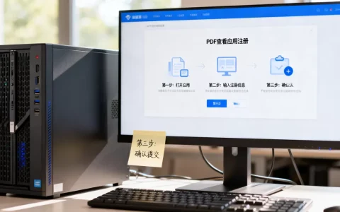 服务器配置与管理如何注册PDF查看应用实例，步骤是什么？