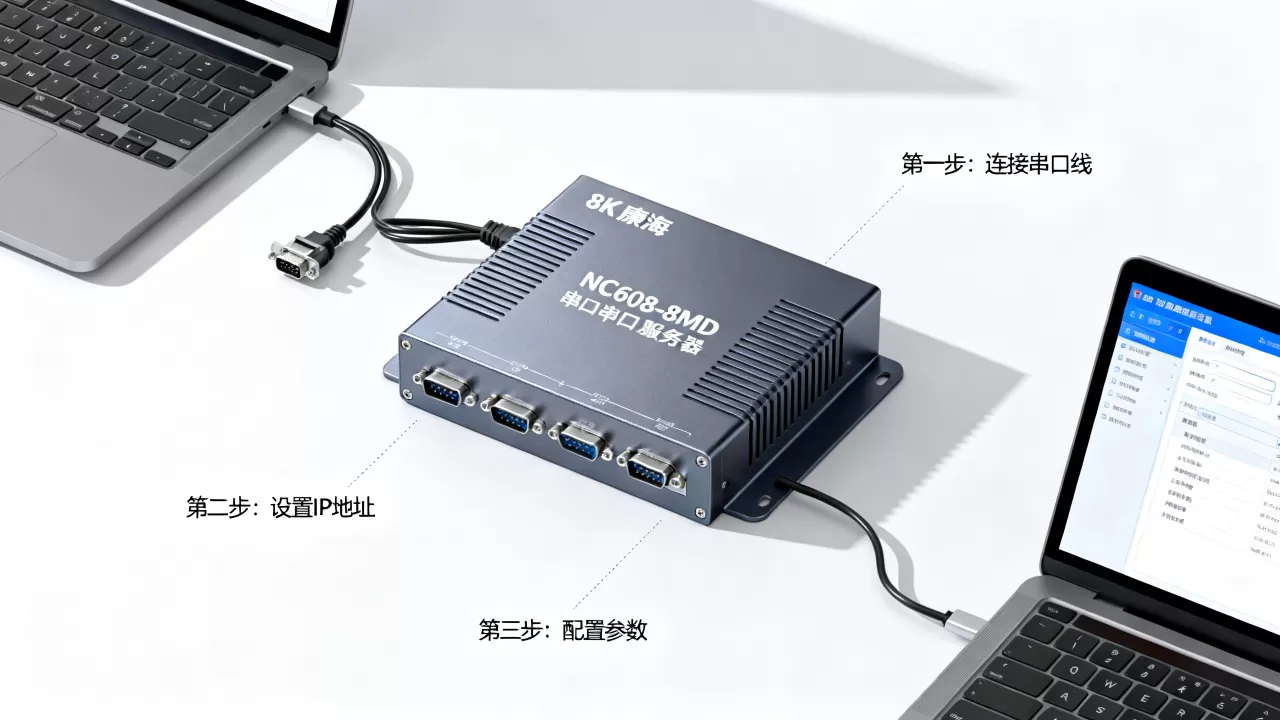 康海nc608-8md串口服务器该怎样配置,配置步骤是什么 康海nc608-8md串口服务器该怎样配置,配置步骤是什么