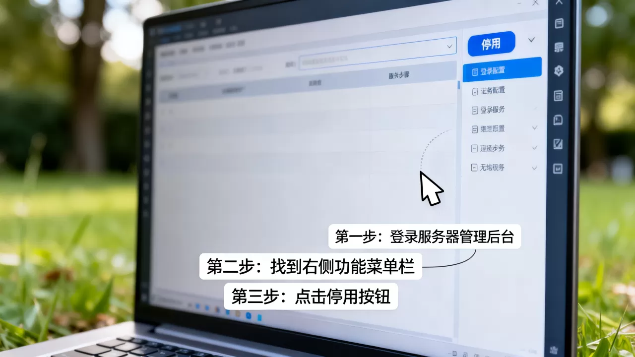 如何停用服务器配置中的右侧功能菜单栏,操作步骤有哪些? 如何停用服务器配置中的右侧功能菜单栏,操作步骤有哪些?