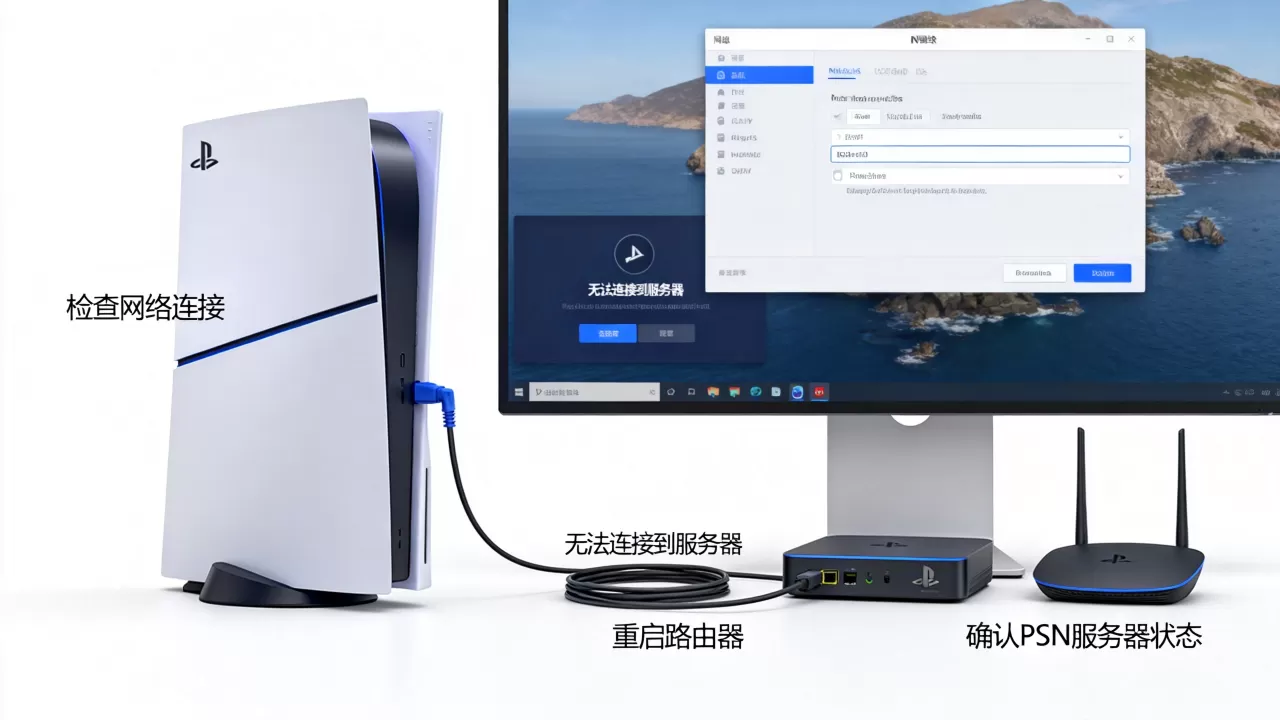 PS5电脑登录无法连接到服务器怎么办,是什么原因 PS5电脑登录无法连接到服务器怎么办,是什么原因