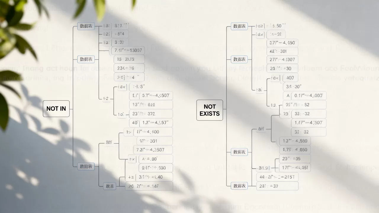 in与exists_案例:NOT IN转NOT EXISTS in与exists_案例:NOT IN转NOT EXISTS