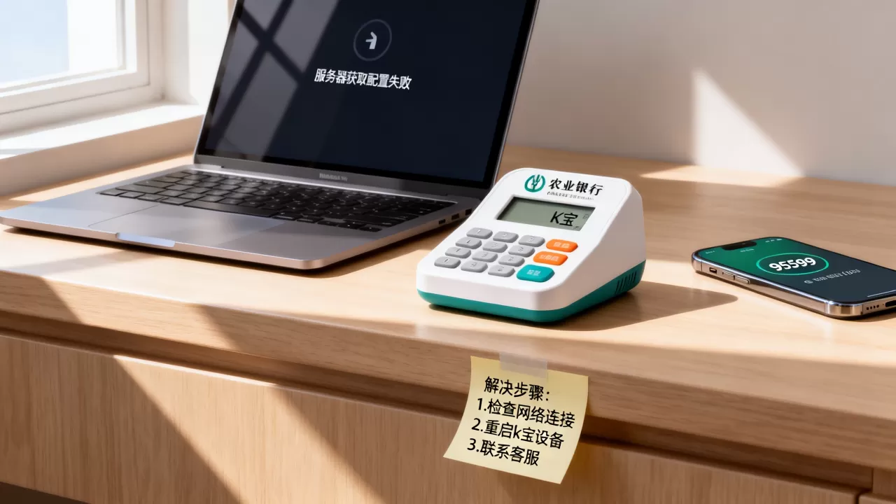 农业银行k宝服务器获取配置失败怎么回事?,怎么解决 农业银行k宝服务器获取配置失败怎么回事?,怎么解决