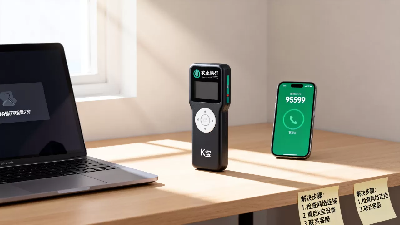 农业银行k宝服务器获取配置失败怎么回事?,怎么解决 农业银行k宝服务器获取配置失败怎么回事?,怎么解决