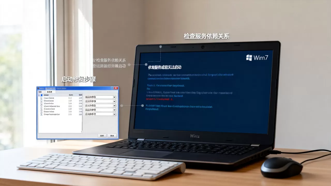 Win7依赖服务或组无法启动是什么原因,怎么修复 Win7依赖服务或组无法启动是什么原因,怎么修复