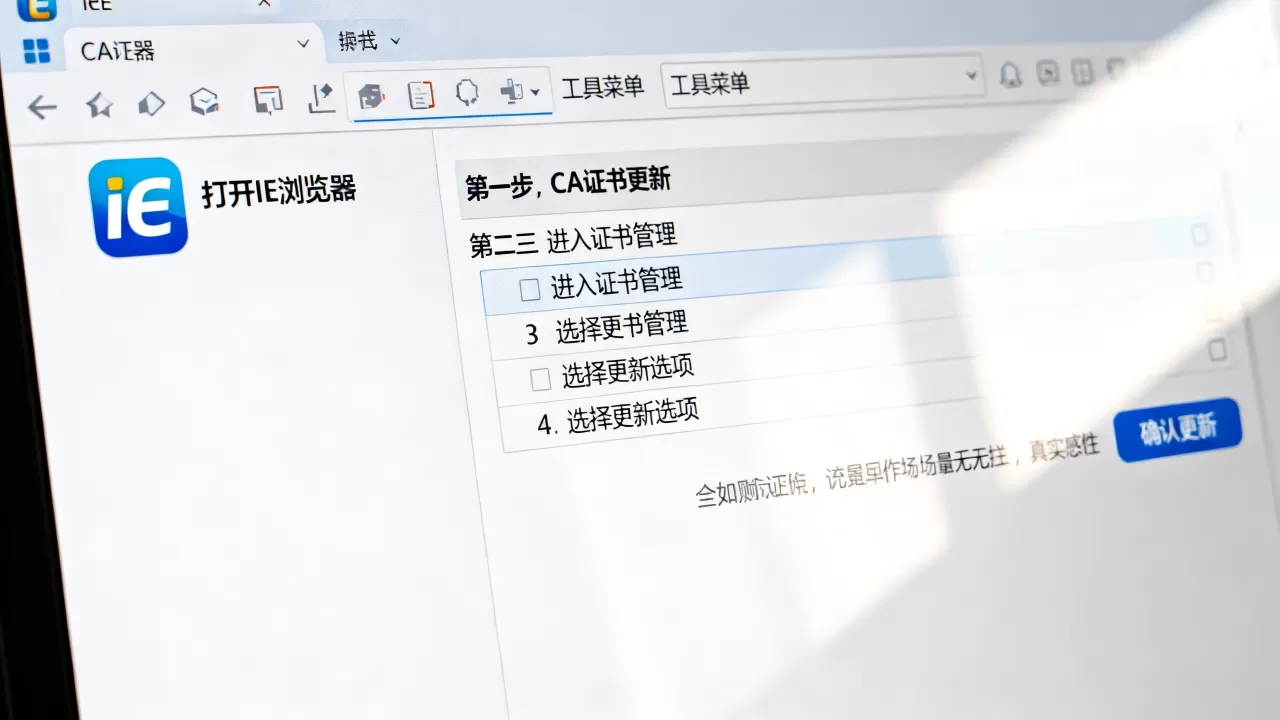 IE浏览器CA证书怎么更新,具体操作步骤是什么 IE浏览器CA证书怎么更新,具体操作步骤是什么