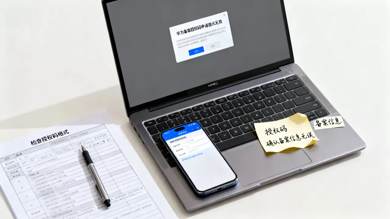 华为备案授权码申请为什么提示无效,怎么解决 华为备案授权码申请为什么提示无效,怎么解决