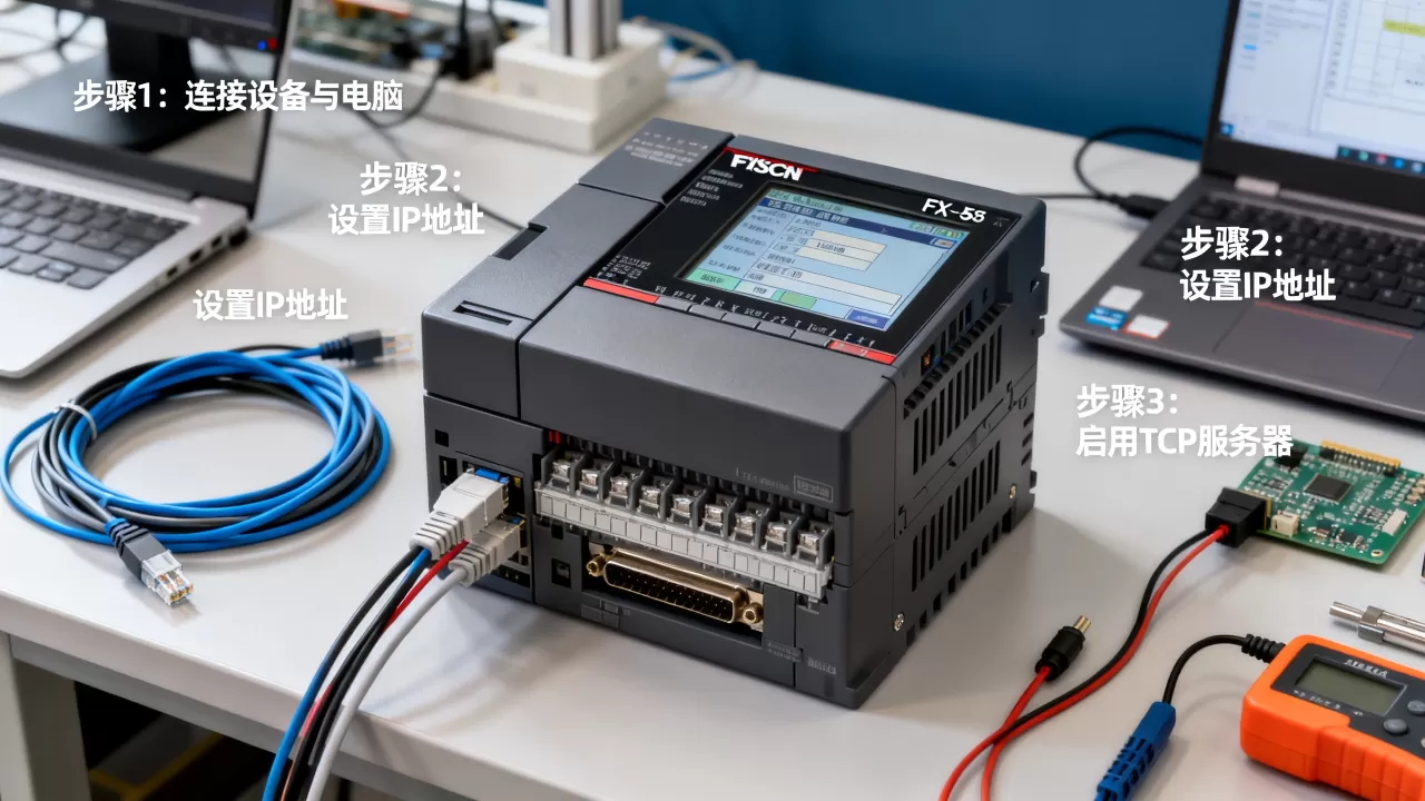 三菱fx5u怎么做tcp服务器?, 配置步骤是什么? 三菱fx5u怎么做tcp服务器?, 配置步骤是什么?