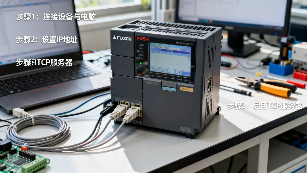 三菱fx5u怎么做tcp服务器?, 配置步骤是什么? 三菱fx5u怎么做tcp服务器?, 配置步骤是什么?