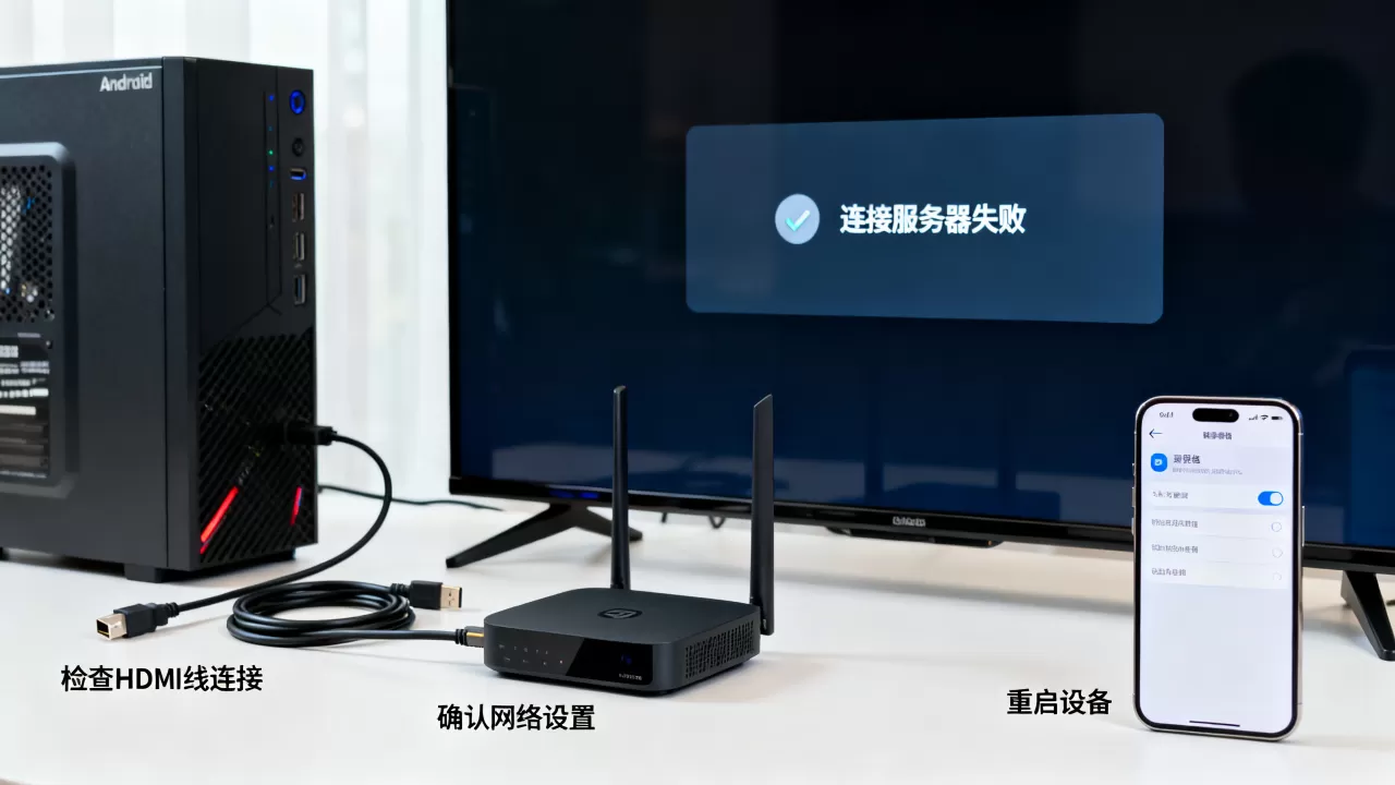 安卓电视连接电脑服务器失败怎么办,如何解决 安卓电视连接电脑服务器失败怎么办,如何解决