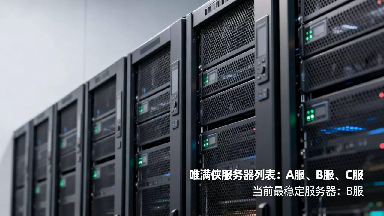 唯满侠究竟有哪些服务器,哪个服务器最稳定? 唯满侠究竟有哪些服务器,哪个服务器最稳定?