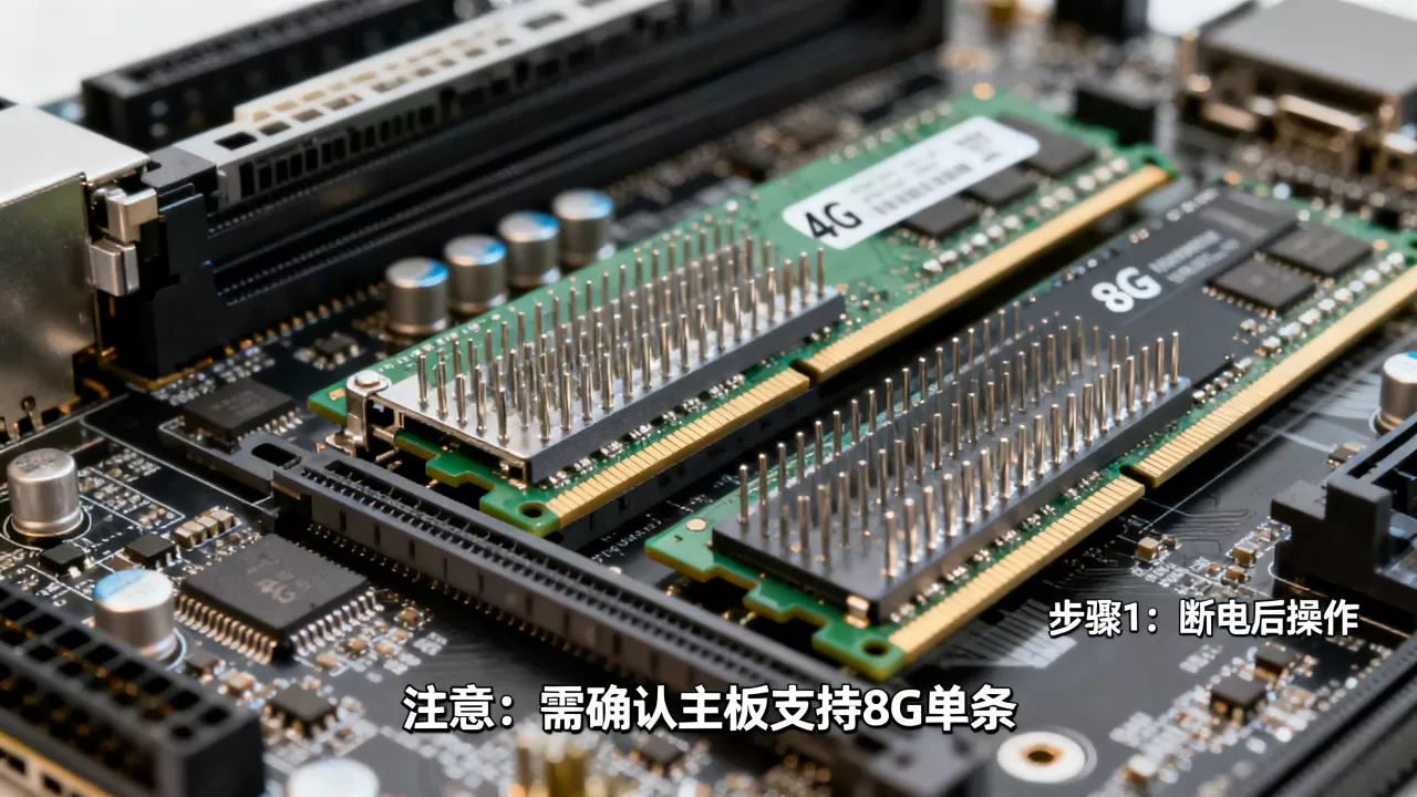 服务器内存条4G怎么升8G?,需要注意什么? 服务器内存条4G怎么升8G?,需要注意什么?