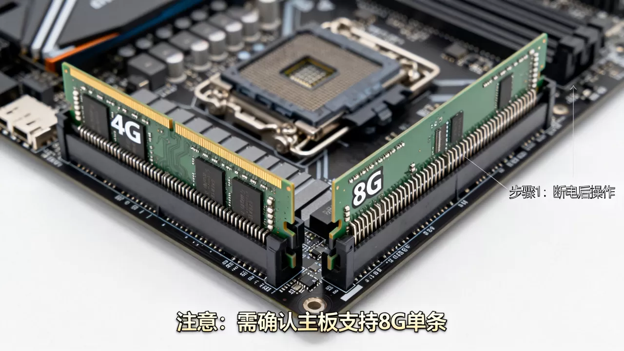 服务器内存条4G怎么升8G?,需要注意什么? 服务器内存条4G怎么升8G?,需要注意什么?