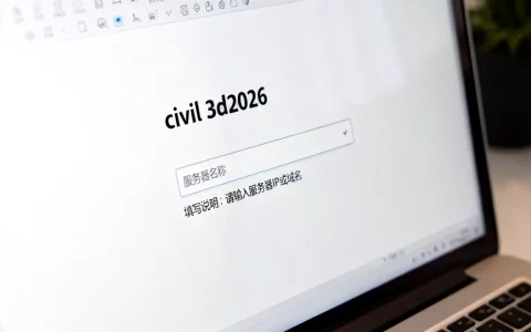 civil 3d2026服务器名称是多少，怎么填写