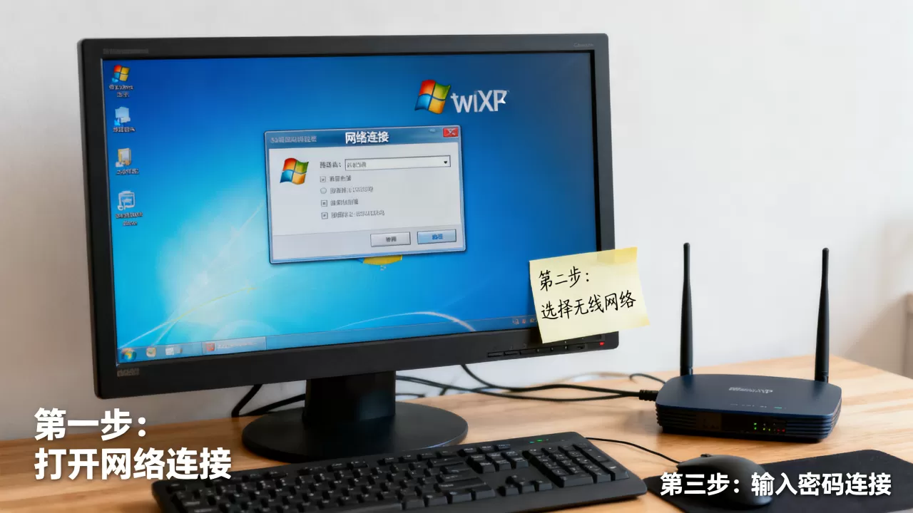 xp里怎么添加无线网络连接服务器,具体步骤是什么 xp里怎么添加无线网络连接服务器,具体步骤是什么