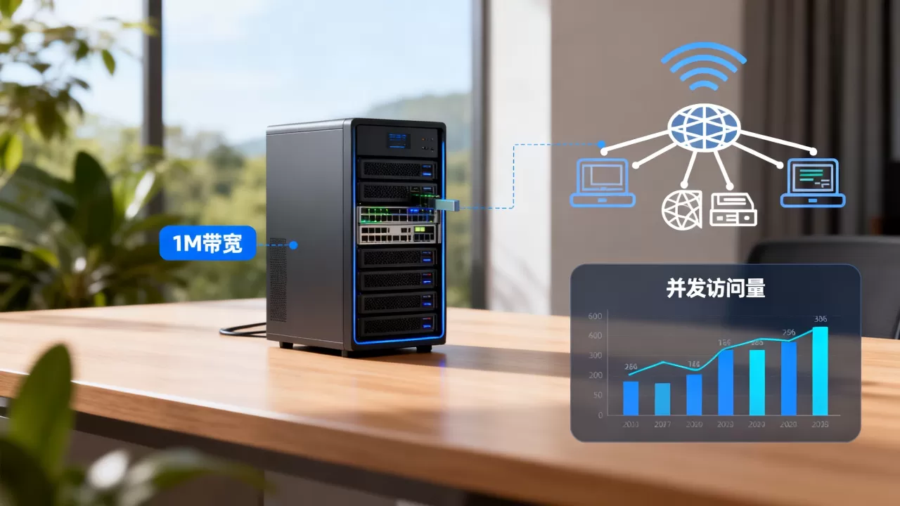 服务器1m带宽能撑多少人?,带宽速度与并发访问量的关系 服务器1m带宽能撑多少人?,带宽速度与并发访问量的关系