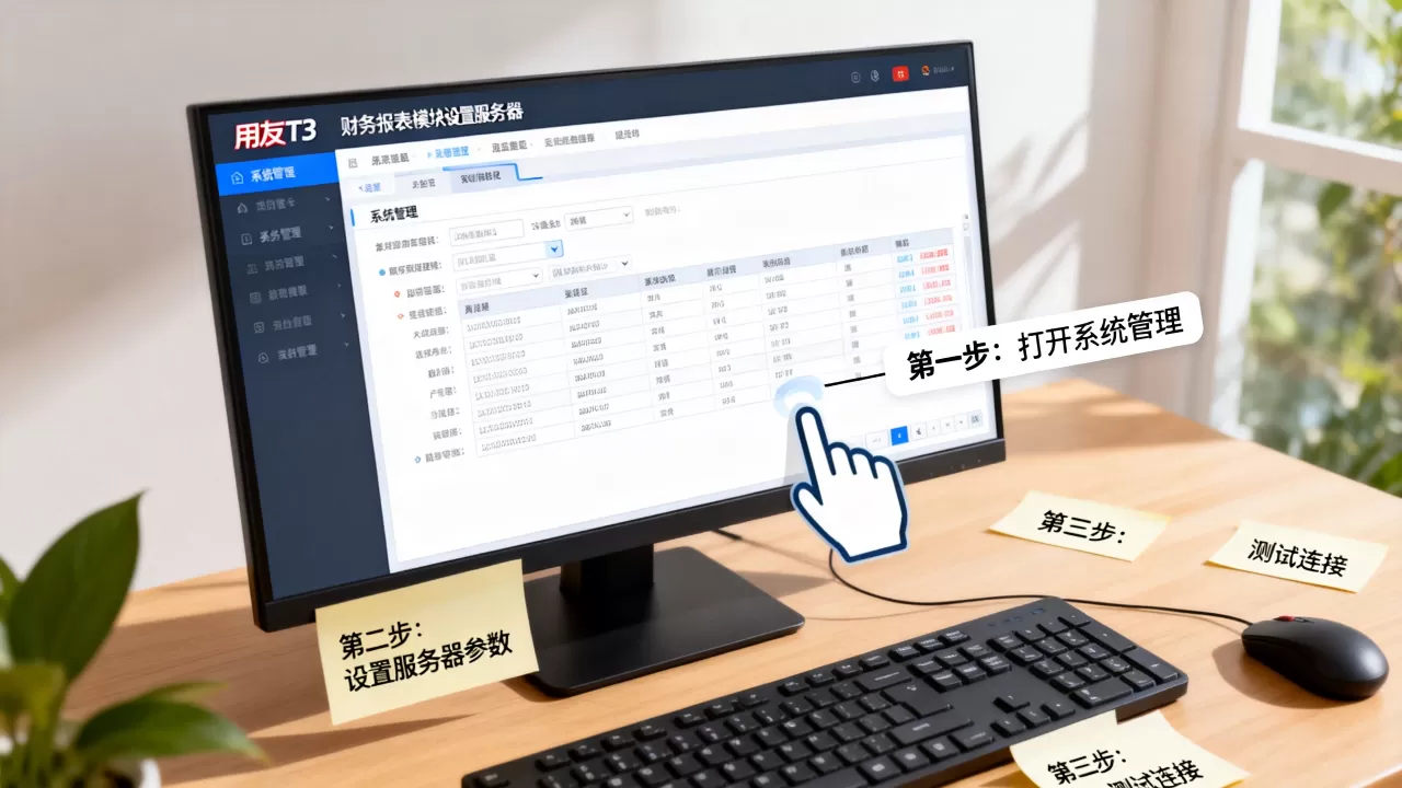 用友T3的财务报表模块怎么设置服务器,有哪些步骤 用友T3的财务报表模块怎么设置服务器,有哪些步骤