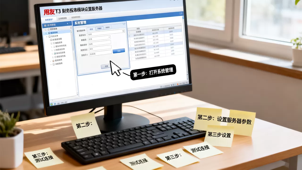 用友T3的财务报表模块怎么设置服务器,有哪些步骤 用友T3的财务报表模块怎么设置服务器,有哪些步骤