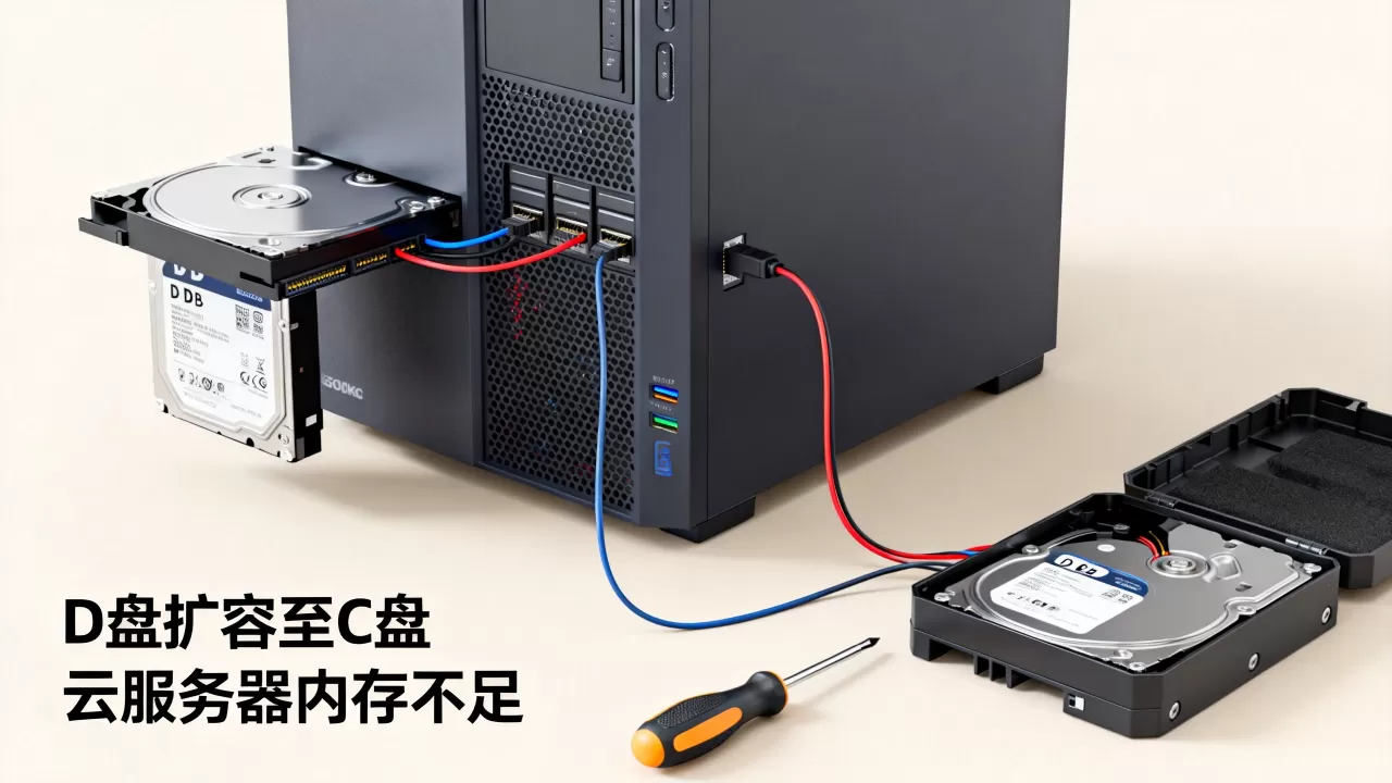 云服务器C盘内存不够怎么把D盘?扩容方法有哪些? 云服务器C盘内存不够怎么把D盘?扩容方法有哪些?
