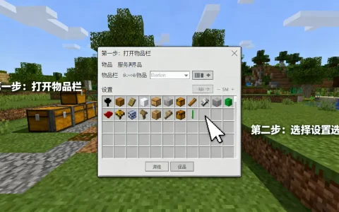 我的世界服务器里的物品打开界面怎么弄，怎么设置？