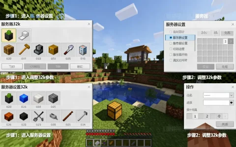 我的世界手机版服务器32k怎么做