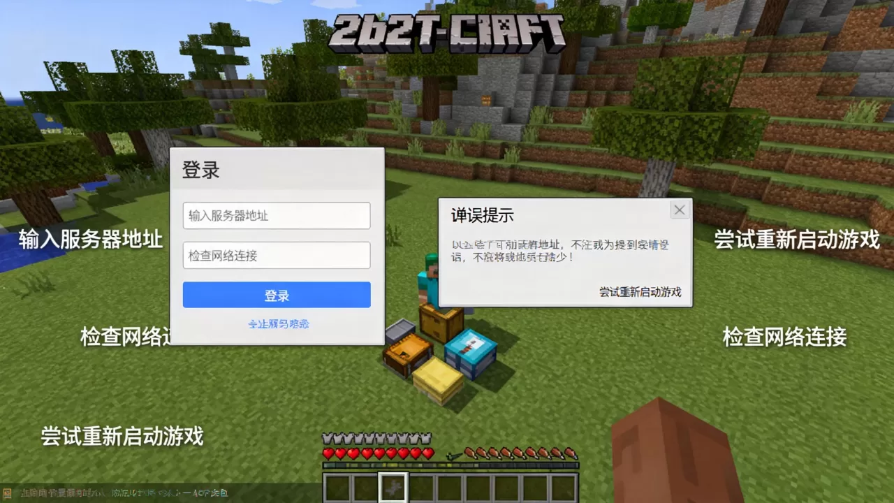 2b2t我的世界服务器究竟怎么进,进不去怎么办? 2b2t我的世界服务器究竟怎么进,进不去怎么办?