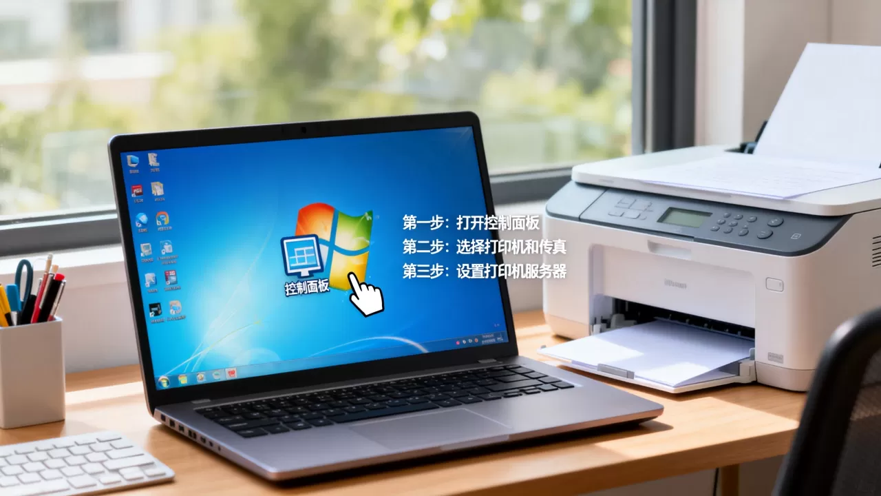 win7怎么设置打印机服务器设置在哪里 win7怎么设置打印机服务器设置在哪里