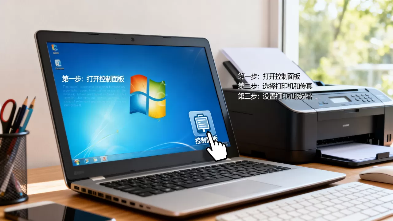 win7怎么设置打印机服务器设置在哪里 win7怎么设置打印机服务器设置在哪里