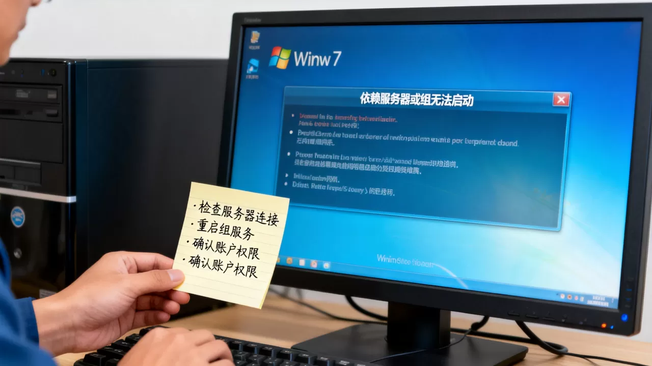 Win7依赖服务器或组无法启动如何解决,怎么办 Win7依赖服务器或组无法启动如何解决,怎么办