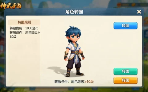 神武手游角色转服务器要多少钱