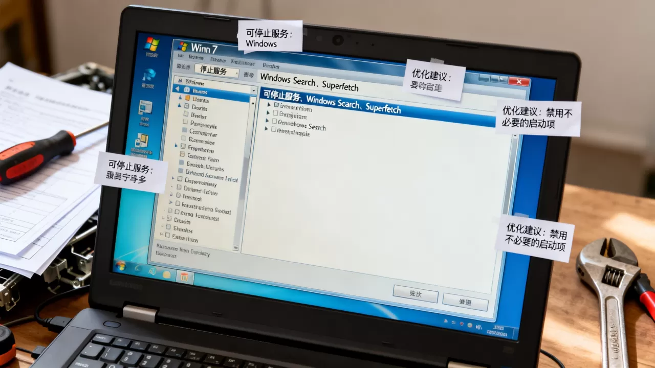 Win7哪些服务器可以停掉?,怎么优化最安全? Win7哪些服务器可以停掉?,怎么优化最安全?