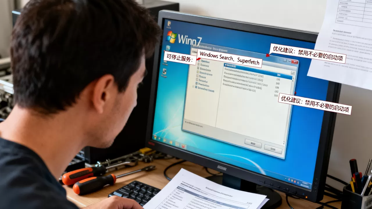 Win7哪些服务器可以停掉?,怎么优化最安全? Win7哪些服务器可以停掉?,怎么优化最安全?