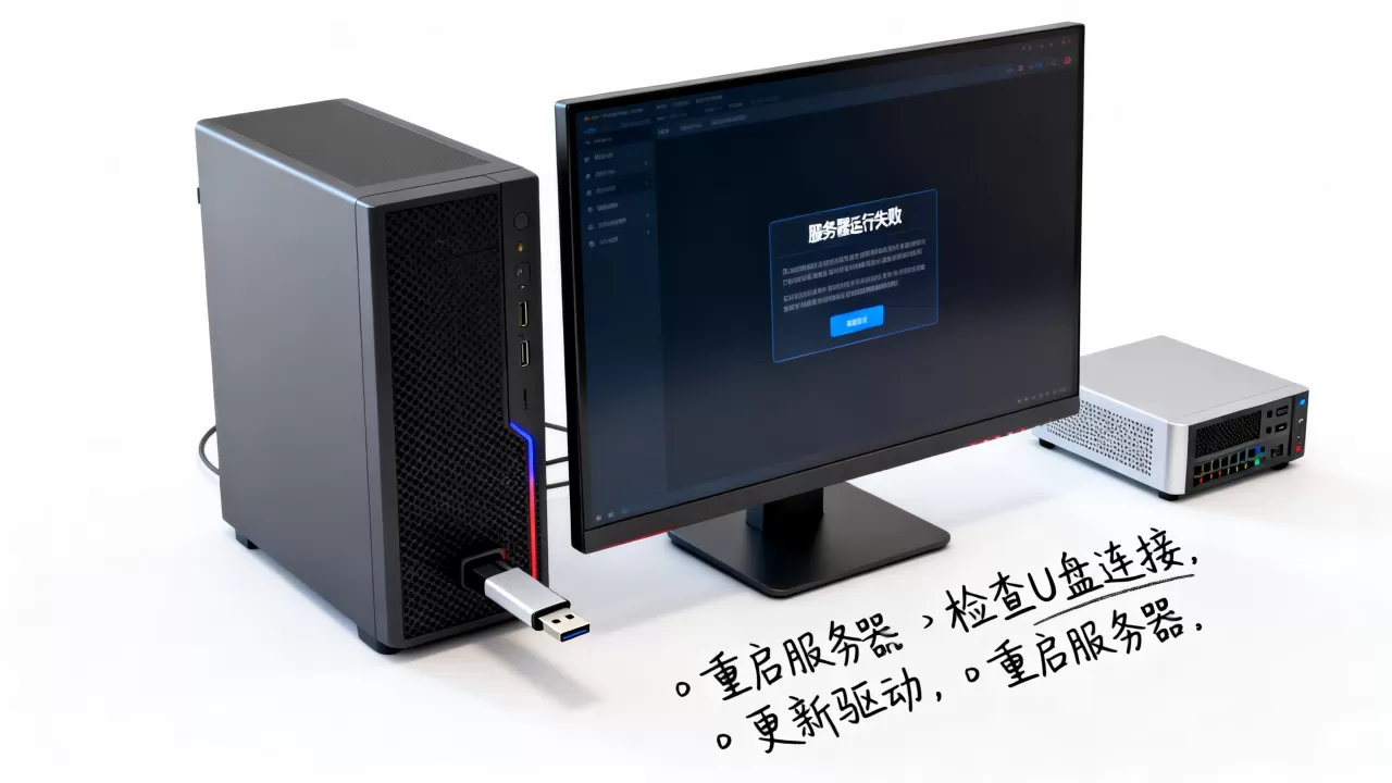 电脑U盘服务器运行失败是怎么回事?,怎么解决 电脑U盘服务器运行失败是怎么回事?,怎么解决