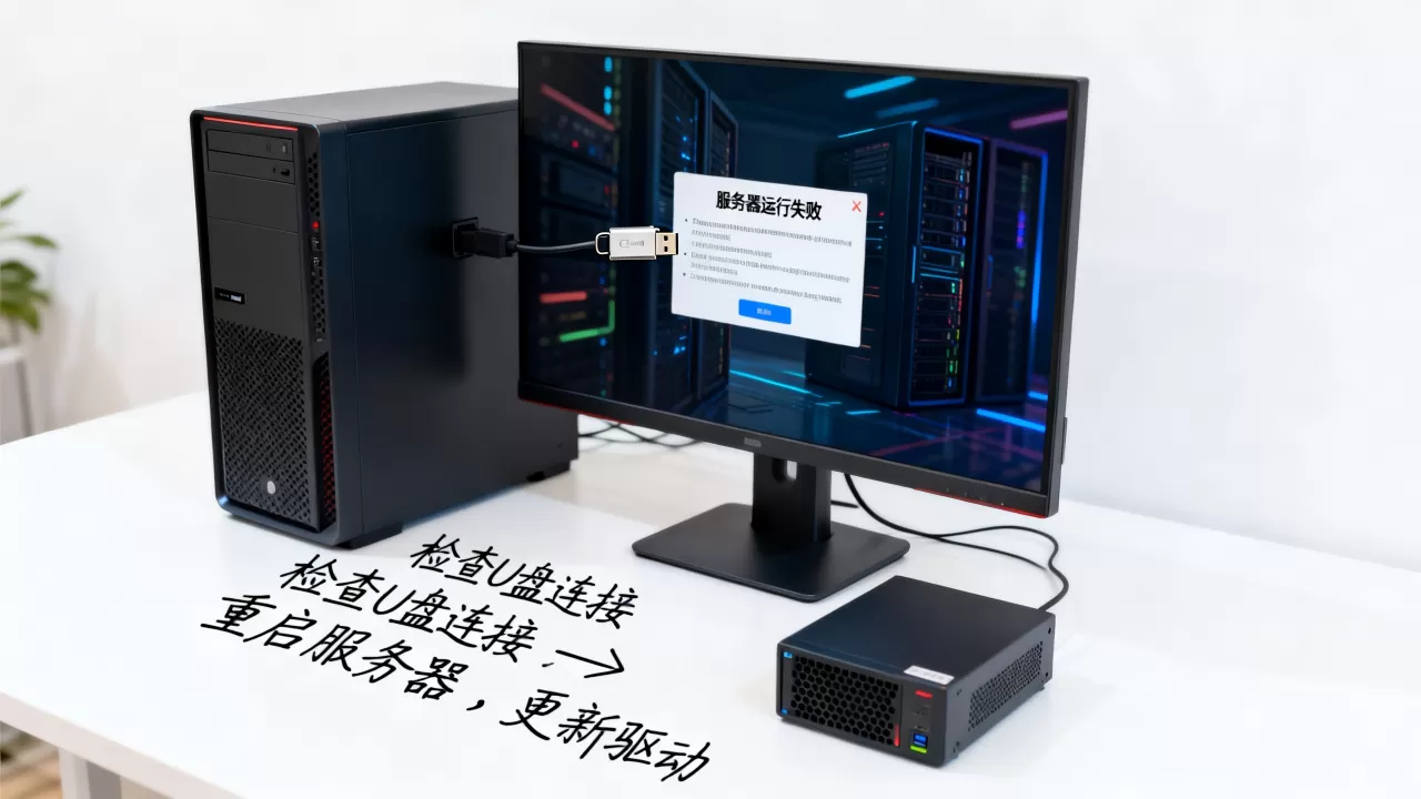 电脑U盘服务器运行失败是怎么回事?,怎么解决 电脑U盘服务器运行失败是怎么回事?,怎么解决
