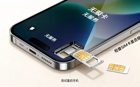 为什么SIM卡装到苹果上显示无服务器？，怎么回事？