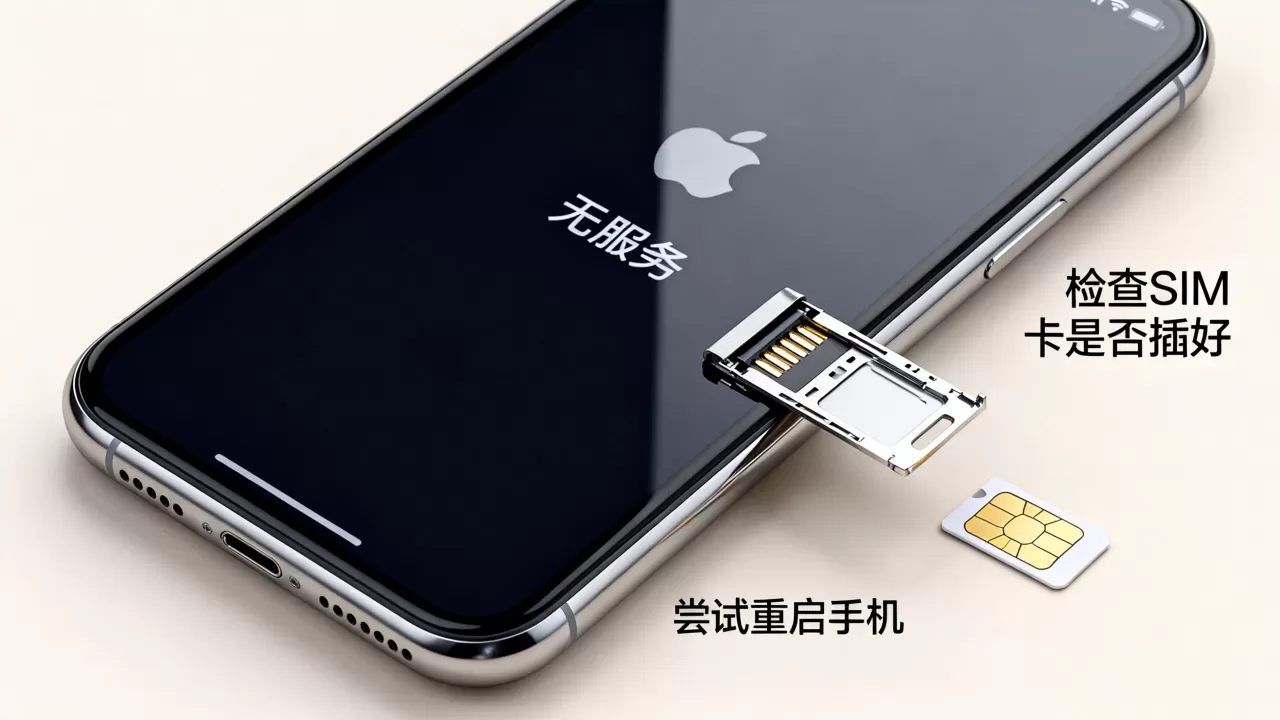 为什么SIM卡装到苹果上显示无服务器?,怎么回事? 为什么SIM卡装到苹果上显示无服务器?,怎么回事?