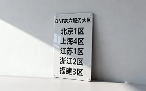 你知道DNF跨六服务器包括哪些区吗？，有哪些大区？