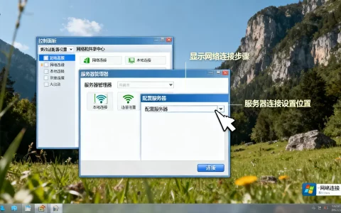 Win7桌面如何显示网络连接？，服务器连接在哪里设置？