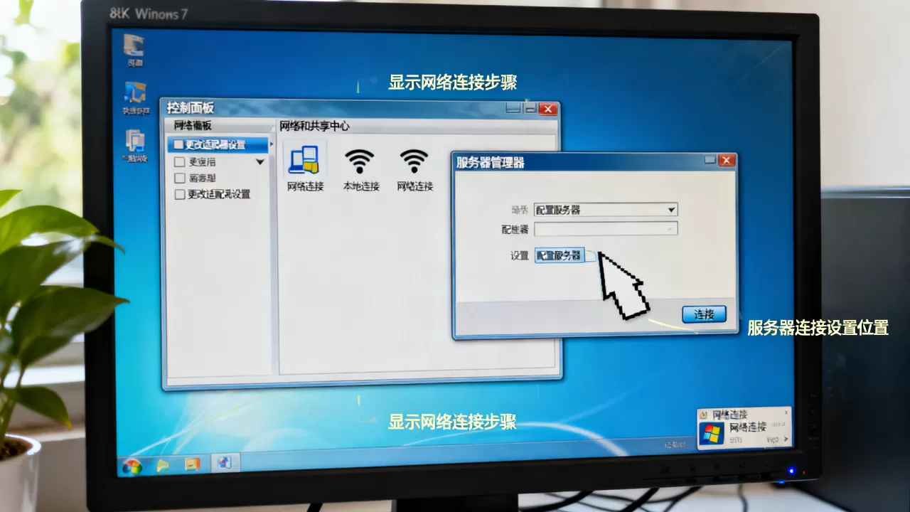 Win7桌面如何显示网络连接?,服务器连接在哪里设置? Win7桌面如何显示网络连接?,服务器连接在哪里设置?