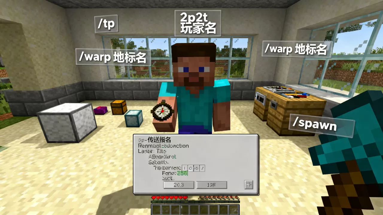 我的世界2p2t服务器怎么传送?,有哪些传送指令? 我的世界2p2t服务器怎么传送?,有哪些传送指令?