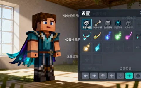 我的世界ec服务器4D装扮怎么显示，在哪里设置？